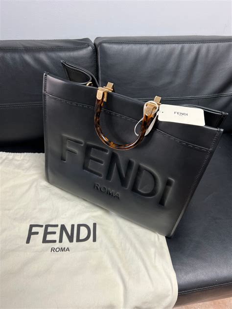 black leather fendi bag|fendi roma bag.